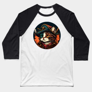 Funny Pirate Cat Kitten - Love Cats Baseball T-Shirt